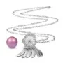 Collier de grossesse fleur attrape-rêves boule rose