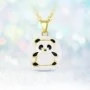 Bola de grossesse - Collier doré et Pendentif Panda